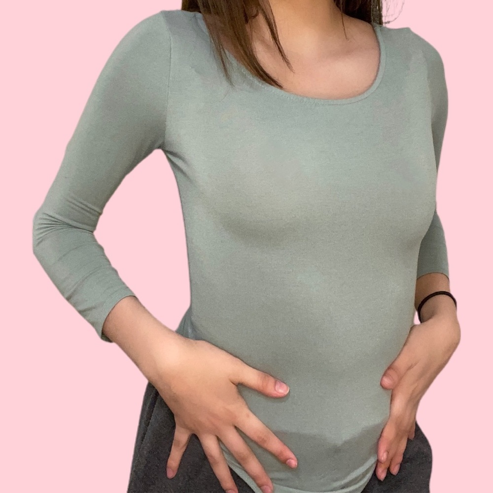 Green Mid sleeve Body suit